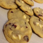 soft and chewy white chocolate chip & cranberry cookies